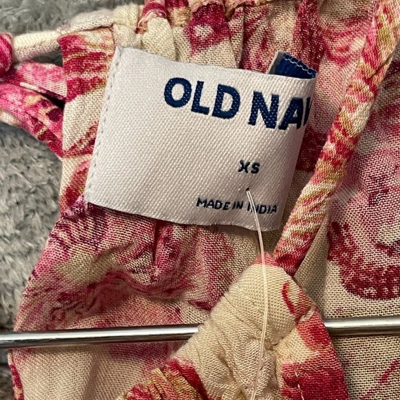 Old Navy Women Colorful Girly Floral Bloomcore Boho Blouson Peplum Tank Top XS - Picture 8 of 13